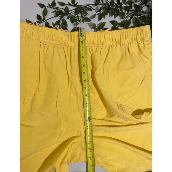 Roundtree & Yorke Mens Yellow Swim Trunks 2XT Elastic Waist Mesh Lining Cotton - Picture 7 of 9